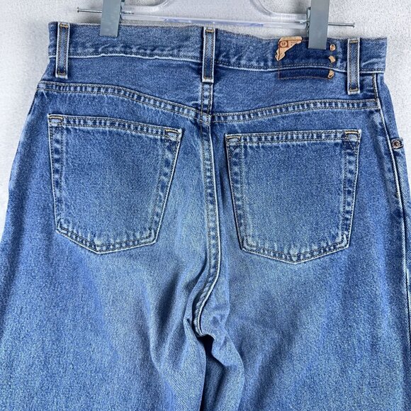 Levi Strauss & Co Tapered Leg Jeans Relaxed Fit 100% Cotton Women's Blue Size 12 - Picture 3 of 10